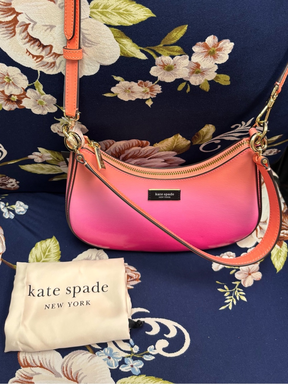 NWT Kate Spade Sam Icon Ombre Small Convertible Crossbody Melon Ball - Picture 2 of 13